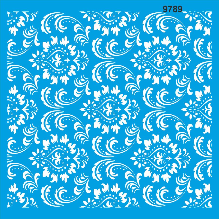 Damask Deseni - Stencil Boyama Şablonu - 1
