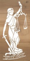 Adalet Heykeli - Stencil Boyama Şablonu - 2