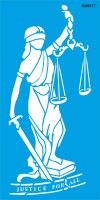 Adalet Heykeli - Stencil Boyama Şablonu - 1