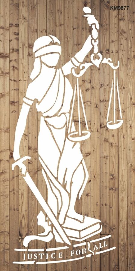 Adalet Heykeli - Stencil Boyama Şablonu - 2