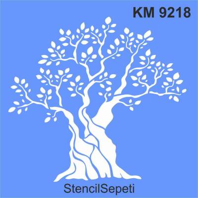 Ağaç Deseni - Stencil Boyama Şablonu - 1