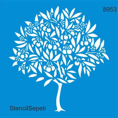 Ağaç Deseni - Stencil Şablon - 1