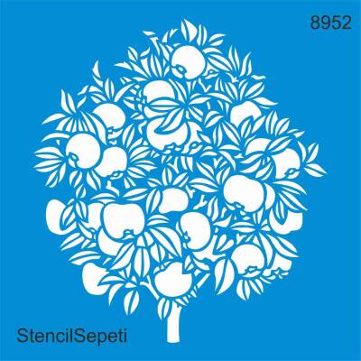 Ağaç Deseni - Stencil Şablon - 1