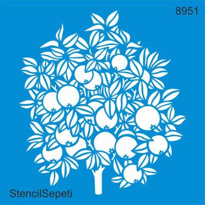 Ağaç Deseni - Stencil Şablon - 1