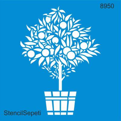 Ağaç Deseni - Stencil Şablon - 1