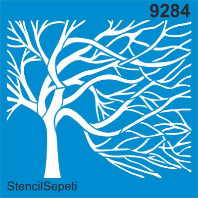 Ağaç Deseni - Stencil Şablon - 1