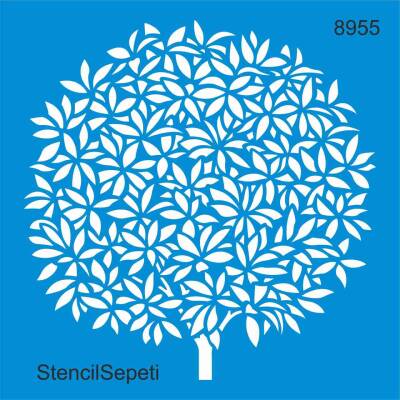 Ağaç Deseni - Stencil Şablon - 1