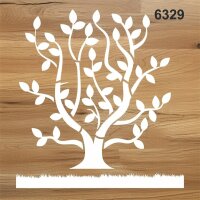 Bahçe Ağacı Stencil Boyama Şablonu - 2