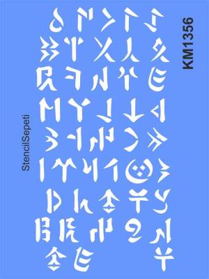 Alfabe - Stencil Şablon - 1