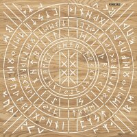 Antik Pusula Deseni Stencil Boyama Şablonu - 2