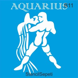Aquarius - Kova - StencilSepeti