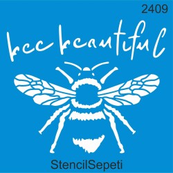 Arılı Güzel Deseni - Stencil Boyama Şablonu - StencilSepeti