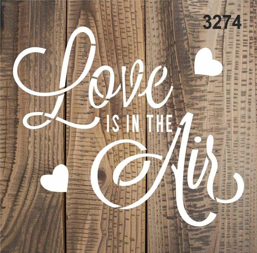 Aşk Havası - Stencil Boyama Şablonu - 2