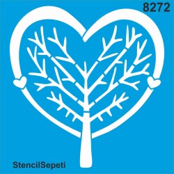 Aşkın Ağacıı - Stencil Boyama Şablonu - StencilSepeti