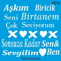 Aşkın Kelimeleri - StencilSepeti