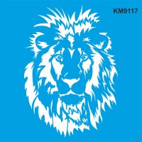 Aslan Duvar Deseni - Stencil Boyama Şablonu - 1