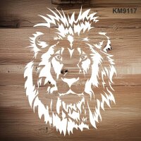 Aslan Duvar Deseni - Stencil Boyama Şablonu - 2