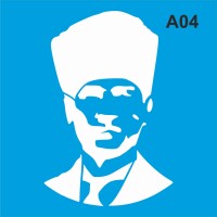 Atatürk - Stencil Boyama Şablonu - StencilSepeti