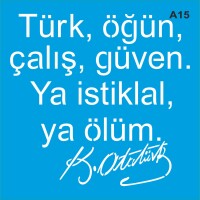 Atatürk - Stencil Boyama Şablonu - StencilSepeti