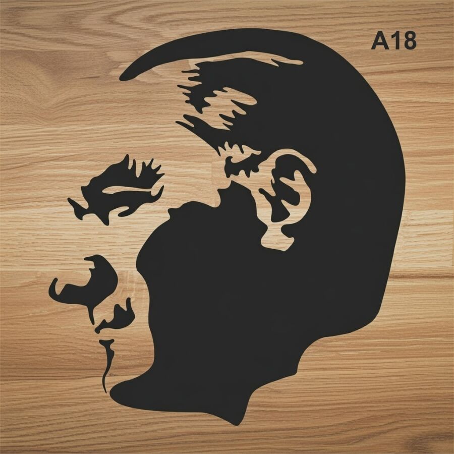 Atatürk - Stencil Boyama Şablonu - 3