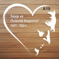 Atatürk - Stencil Boyama Şablonu - 3