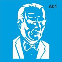 Atatürk - Stencil Boyama Şablonu - StencilSepeti