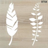 Yaprak - Stencil Boyama Şablonu - 2