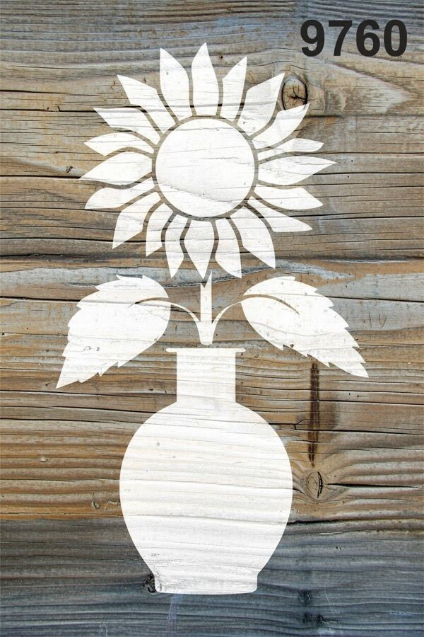 Ayçiçeği - Stencil Boyama Şablonu - 2