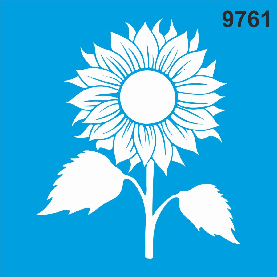 Ayçiçeği - Stencil Boyama Şablonu - 1