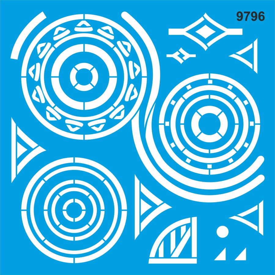 Aztek Deseni - Stencil Boyama Şablonu - 1
