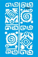 Aztek Deseni - Stencil Boyama Şablonu - 1
