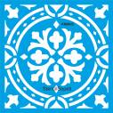Geometrik Duvar Deseni - Stencil Desen Şablonu - StencilSepeti