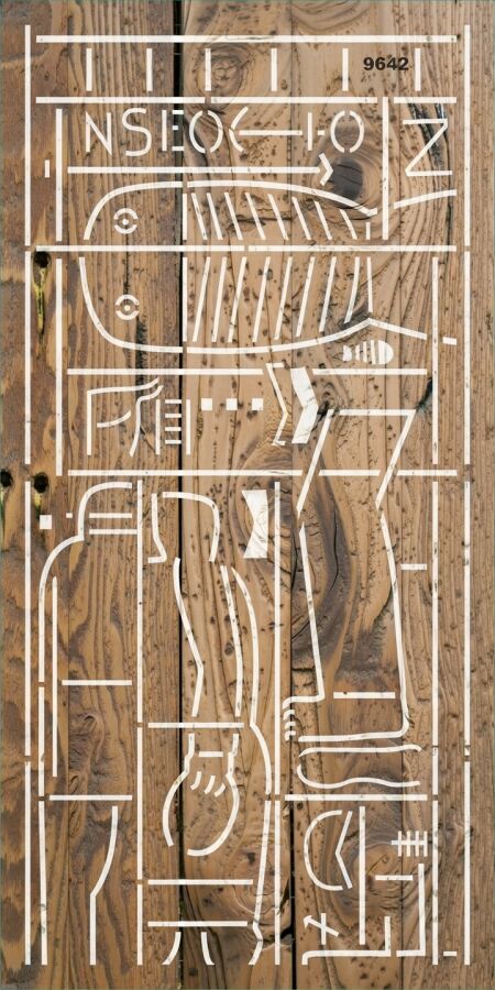 Aztek Duvar Deseni - Stencil Boyama Şablonu - 2