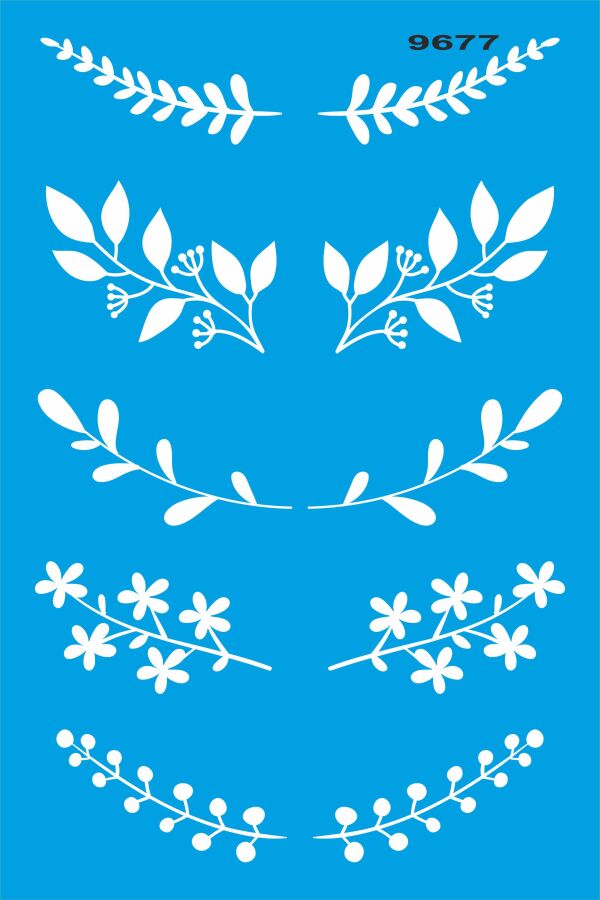 Bahar Dalları - Stencil Boyama Şablonu - 1