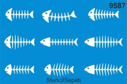 Balık Kılçıkları - StencilSepeti