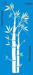 Bambu Ağacı Duvar Deseni - Stencil Şablon - StencilSepeti