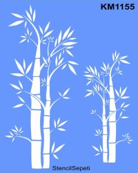 Bambu Ağacı - Stencil Boyama Şablonu - StencilSepeti