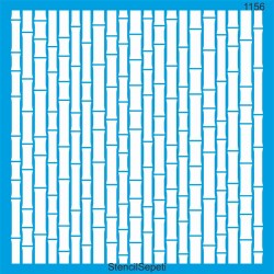 Bambu Duvar Deseni - Stencil Desen Şablonu - StencilSepeti