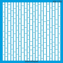 Bambu Duvar Deseni - Stencil Desen Şablonu - StencilSepeti