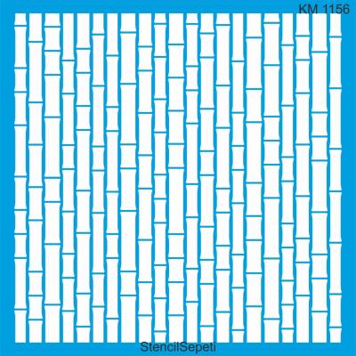 Bambu Duvar Deseni - Stencil Desen Şablonu - 1