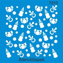 Biberonlu Desen - StencilSepeti