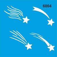 Kuyruklu Yıldızlar Stencil Boyama Şablonu - StencilSepeti