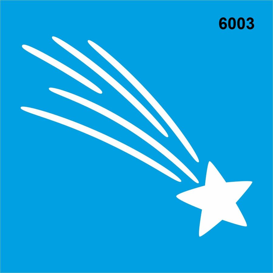 Kuyruklu Yıldız Stencil Boyama Şablonu - 1