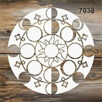 Ay Ve Güneş Deseni Stencil Boyama Şablonu - 2