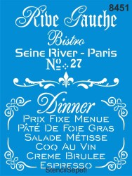 Bistro - Rive Gauche - StencilSepeti