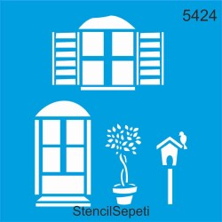 Bitki Çiçek - StencilSepeti
