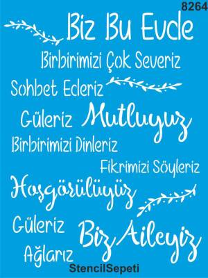 Bizim Ev - Stencil Boyama Şablonu - 1