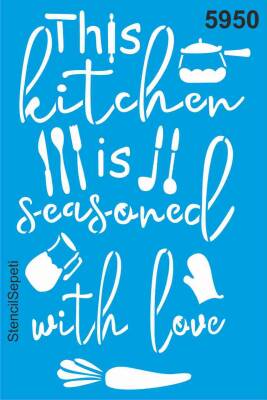 Bizim Mutfak - Stencil Desen Şablonu - 1