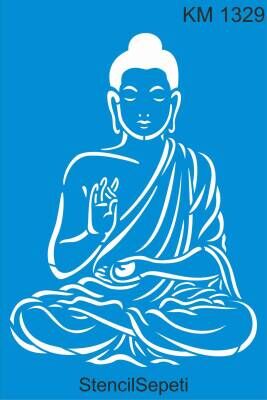 Buda Duvar Deseni - Stencil Desen Şablonu - 1