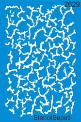 Çatlatma Duvar Deseni - Stencil Boyama Şablonu - StencilSepeti